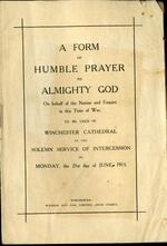 A Form of Humble Prayer to Almighty God 