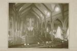 South Congregational Church decorated for peace meeting, New Britain, October 10, 1904