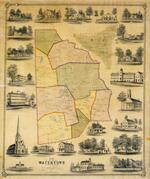 Map of the town of Watertown, Litchfield County, Conn. from actual surveys by E.M. Woodford