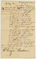 Acrostic poem by Ebenezer Punderson for his wife, Prudence Punderson, 1779 January 1