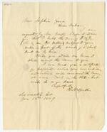 Letter from Thomas B. Butler to Sophia Rossiter Geer, 1849 January 15