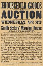 Household goods at auction on Wednesday, Apr. 23 at the Smith Sisters' mansion house, Glastonbury