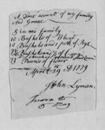 American Revolution Collection: Provision returns, survey of grain supply, 1779