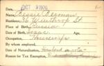Voter registration card of Bessie Berman, Hartford, October 9, 1920