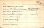 Voter registration card of Lucy M. Bestor, Hartford, October 16, 1920