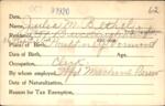 Voter registration card of Julia M. Bethel, Hartford, October 9, 1920