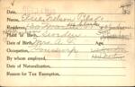 Voter registration card of Elsie Nelson Blake, Hartford, October 14, 1920