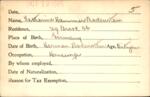 Voter registration card of Katherine Hammer Bodenstein, Hartford, October 19, 1920