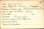 Voter registration card of Edythe Gleason Bowen, Hartford, October 18, 1920