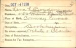 Voter registration card of Lena L. Boyden, Hartford, October 14, 1920