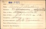Voter registration card of Mary F. Buckley, March 17, 1920