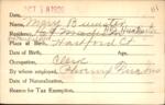 Voter registration card of Mary Bumster, Hartford, October 18, 1920