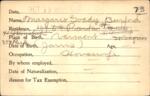 Voter registration card of Margaret Goady Burford, Hartford, October 19, 1920