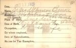 Voter registration card of Sigrid Munson Burke, Hartford, October 12, 1920