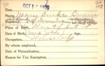 Voter registration card of Mary Burke Burns, Hartford, October 15, 1920