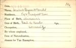 Voter registration card of Isabel Dysart Bush, Hartford, October 19, 1920