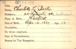 Voter registration card of Charlotte L. Butler, Hartford, October 16, 1920