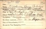 Voter registration card of Katherine Leary Calahan, Hartford, October 12, 1920