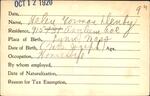 Voter registration card of Helen Gorman Denby, Hartford, October 12, 1920