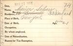 Voter registration card of Marion Scharr, Hartford, March 27, 1914