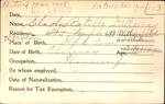 Voter registration card of Gladys Botille Dillaway, Hartford, October 14, 1920