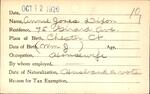 Voter registration card of Annie Jones Dixon, Hartford, October 12, 1920