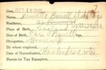 Voter registration card of Henrietta Burrell Dobbings, Hartford, October 18, 1920