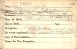 Voter registration card of Mary L. Downing, Hartford, October 18, 1920