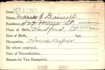 Voter registration card of Maria E. Driscoll, Hartford, October 11, 1920