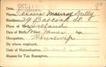Voter registration card of Terresa (Teresa) Murray Dully, Hartford, October 11, 1920