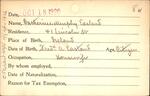 Voter registration card of Catherine Murphy Easland, Hartford, October 18, 1920