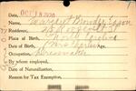Voter registration card of Margaret Browder Eason, Hartford, October 18, 1920