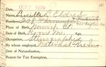 Voter registration card of Lucille L. Eldred, Hartford, October 9, 1920