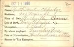 Voter registration card of Ruth Martin Eldredge, Hartford, October 14, 1920