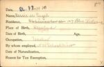 Voter registration card of Bessie M. Engel, Hartford, October 12, 1920