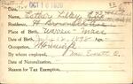 Voter registration card of Esther Lilley Eno, Hartford, October 16, 1920