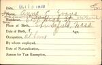 Voter registration card of Anna C. Evans, Hartford, October 13, 1920
