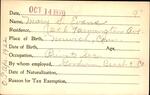 Voter registration card of Mary S. Evans, Hartford, October 14, 1920