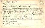 Voter registration card of Adelaide M. Ferris, Hartford, October 17, 1920