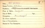 Voter registration card of Susan N. Fisher, Hartford, October 11, 1920