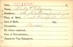 Voter registration card of Ruby T. Flynn, Hartford, October 19, 1920