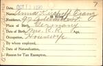 Voter registration card of Anna Kirchoff Franz, Hartford, October 13, 1920