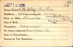Voter registration card of Anna M. Foley (Fulton), Hartford, October 15, 1920