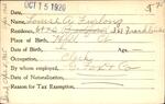 Voter registration card of Louise A. Furlong, Hartford, October 15, 1920