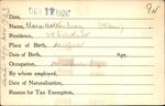 Voter registration card of Clara Bolter Gray, Hartford, October 11, 1920