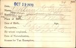 Voter registration card of Kathleen G. Griffin, Hartford, October 19, 1920