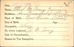 Voter registration card of Ethel M. Craig (Gunning), Hartford, October 11, 1920