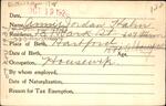 Voter registration card of Annie Jordan Hahn, Hartford, October 19, 1920