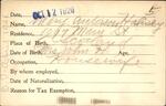 Voter registration card of Mary Anderson Halisey, Hartford, October 12, 1920