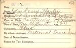 Voter registration card of Edna Leary Harley, Hartford, October 12, 1920